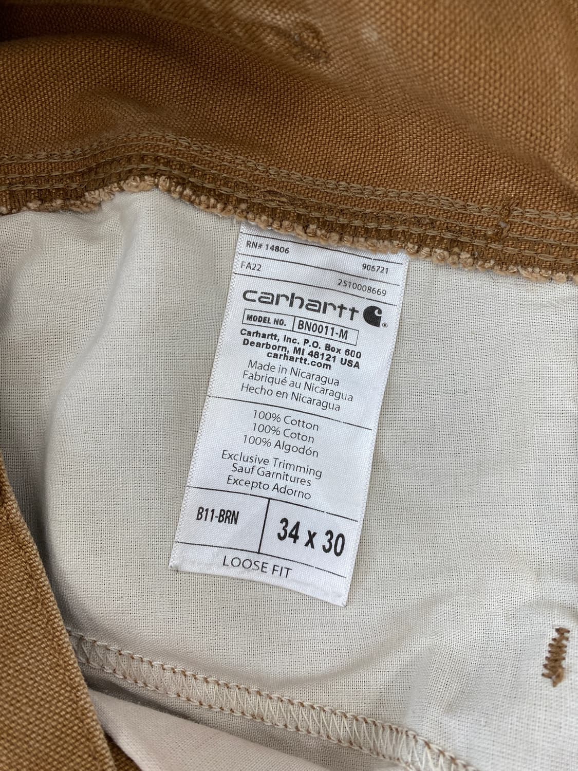 칼하트 페인티드 카펜더 팬츠 [B11] 상품이미지10