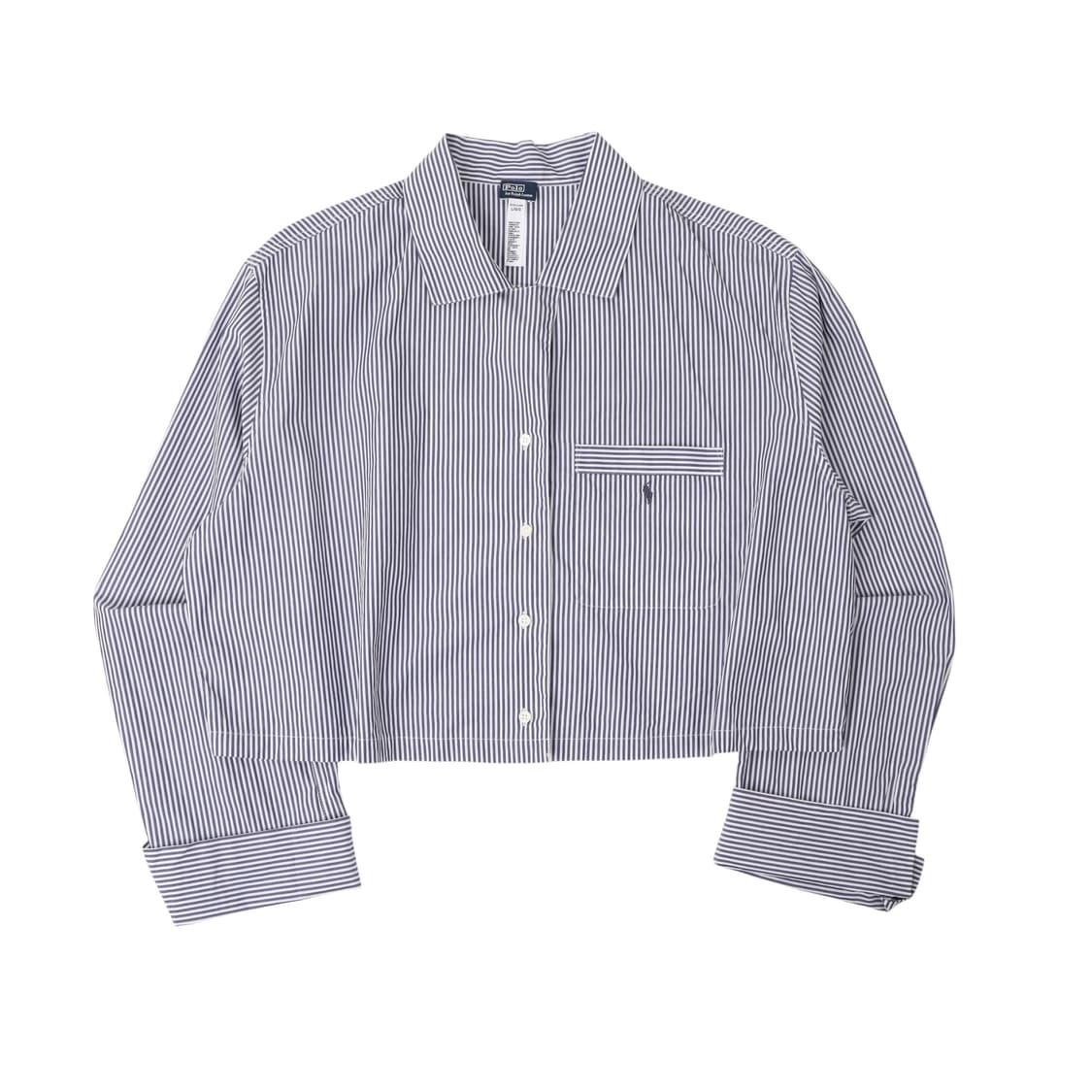 폴로 랄프로렌 신형 스트라이프 크롭 셔츠 상품이미지1