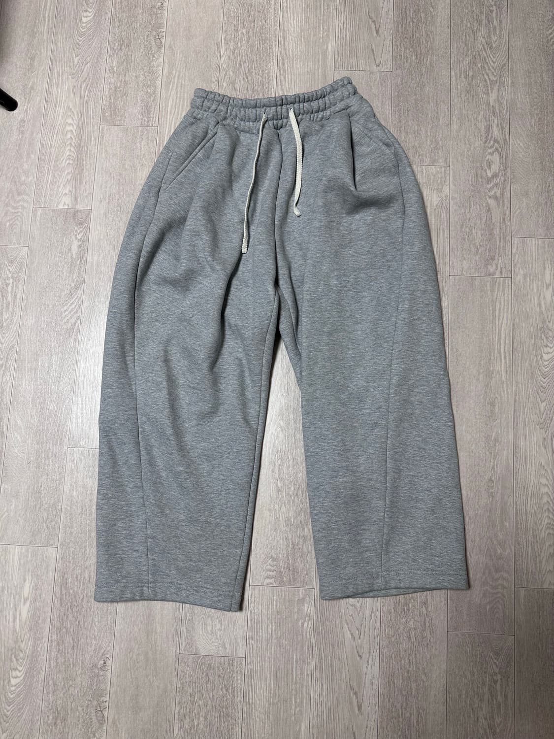 니티드 와이드 기모 스웨트 조거팬츠 상품이미지2