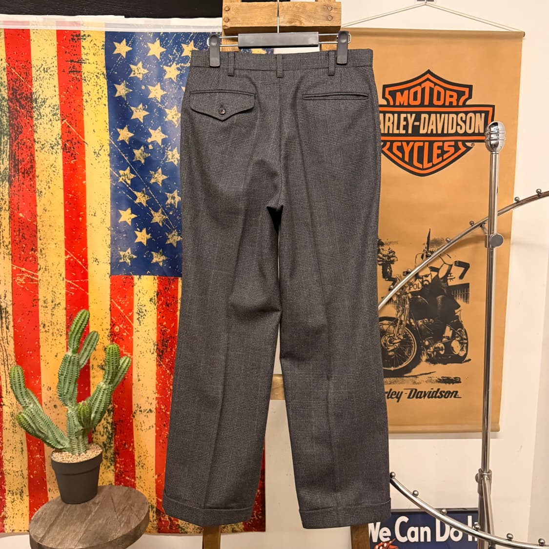 90s 폴로 랄프로렌 글랜 체크 울 트라우저 클래식 테일러 팬츠 N314 상품이미지2