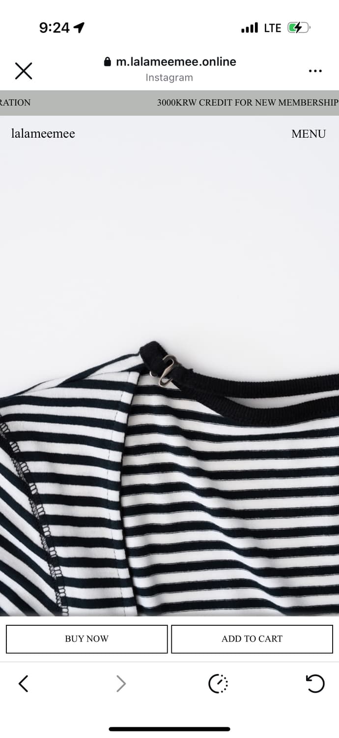 라라미미 스트랩 스트라이프 가디건  상품이미지2