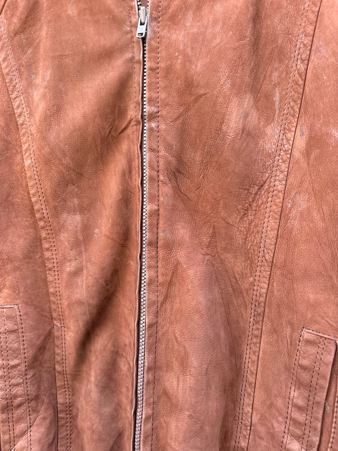 빈티지 브라운 스웨이드 봄버 재킷 상품이미지2