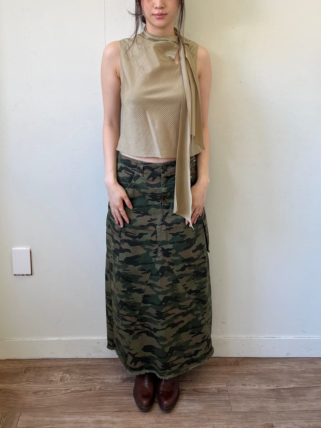 Right-on 밀리터리 스커트 상품이미지8