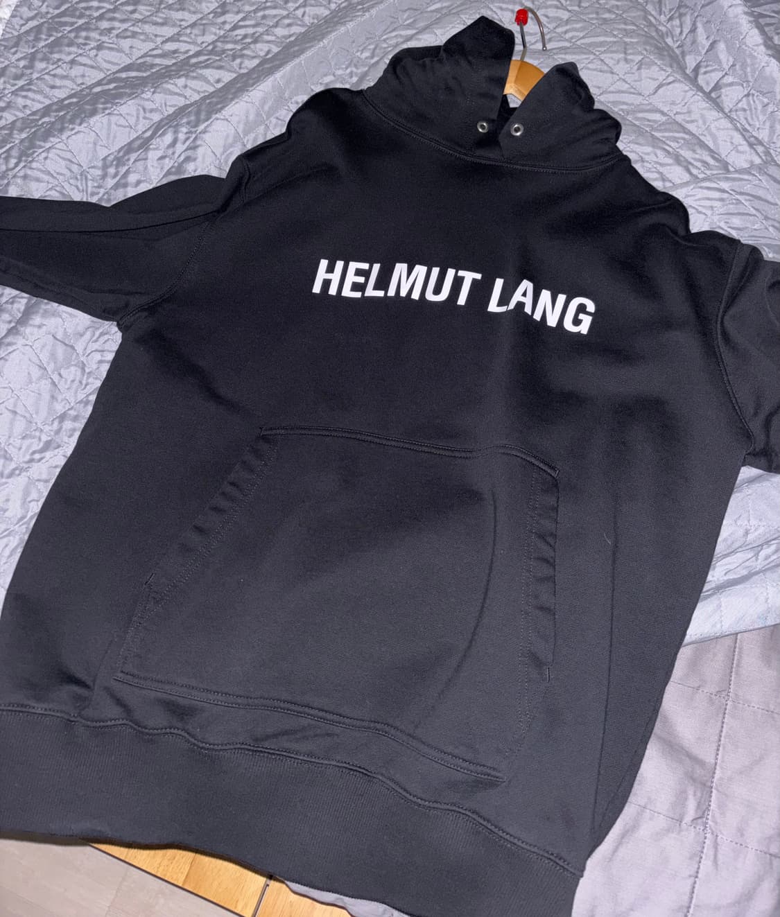 헬무트랭 로고 블랙 후드티 상품이미지3