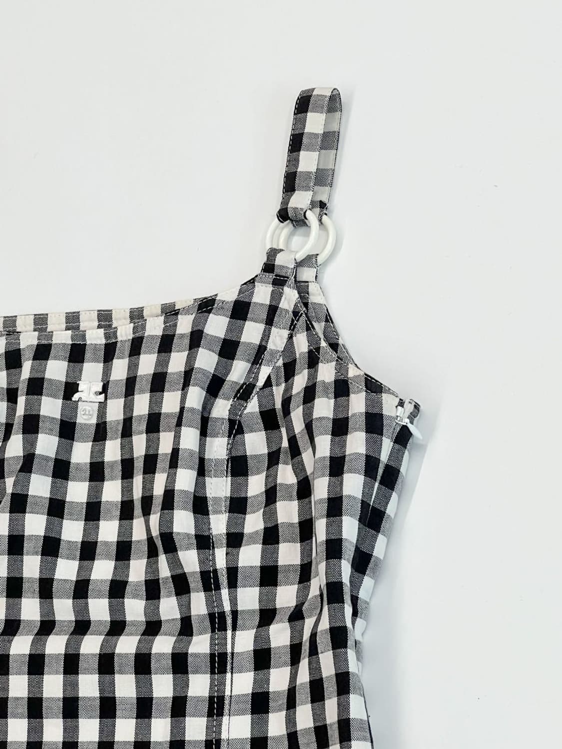 courreges / 꾸레쥬 블랙 체크 원피스  상품이미지2