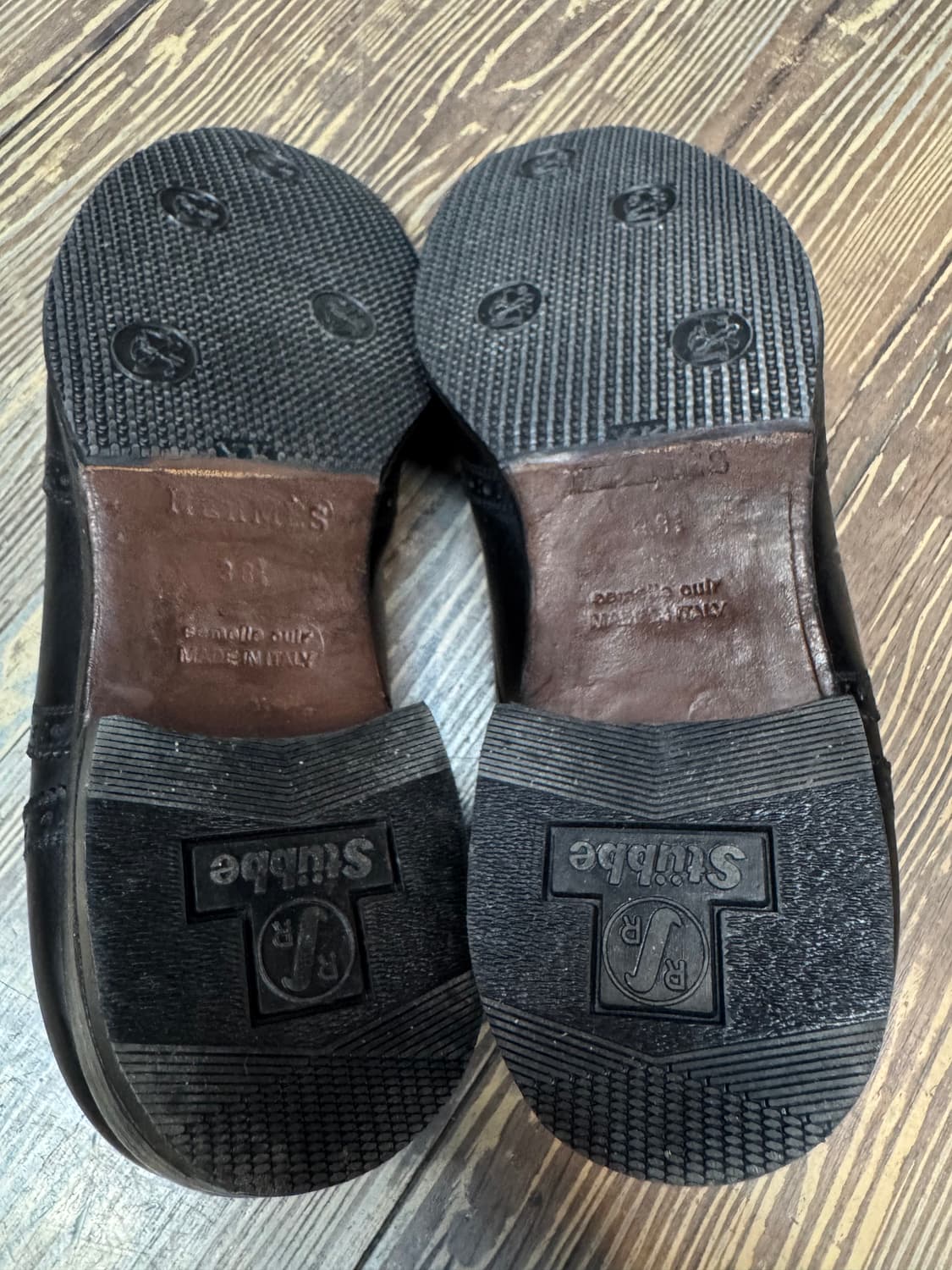 90's 에르메스 빈티지 레더 윙팁 240~245 상품이미지5