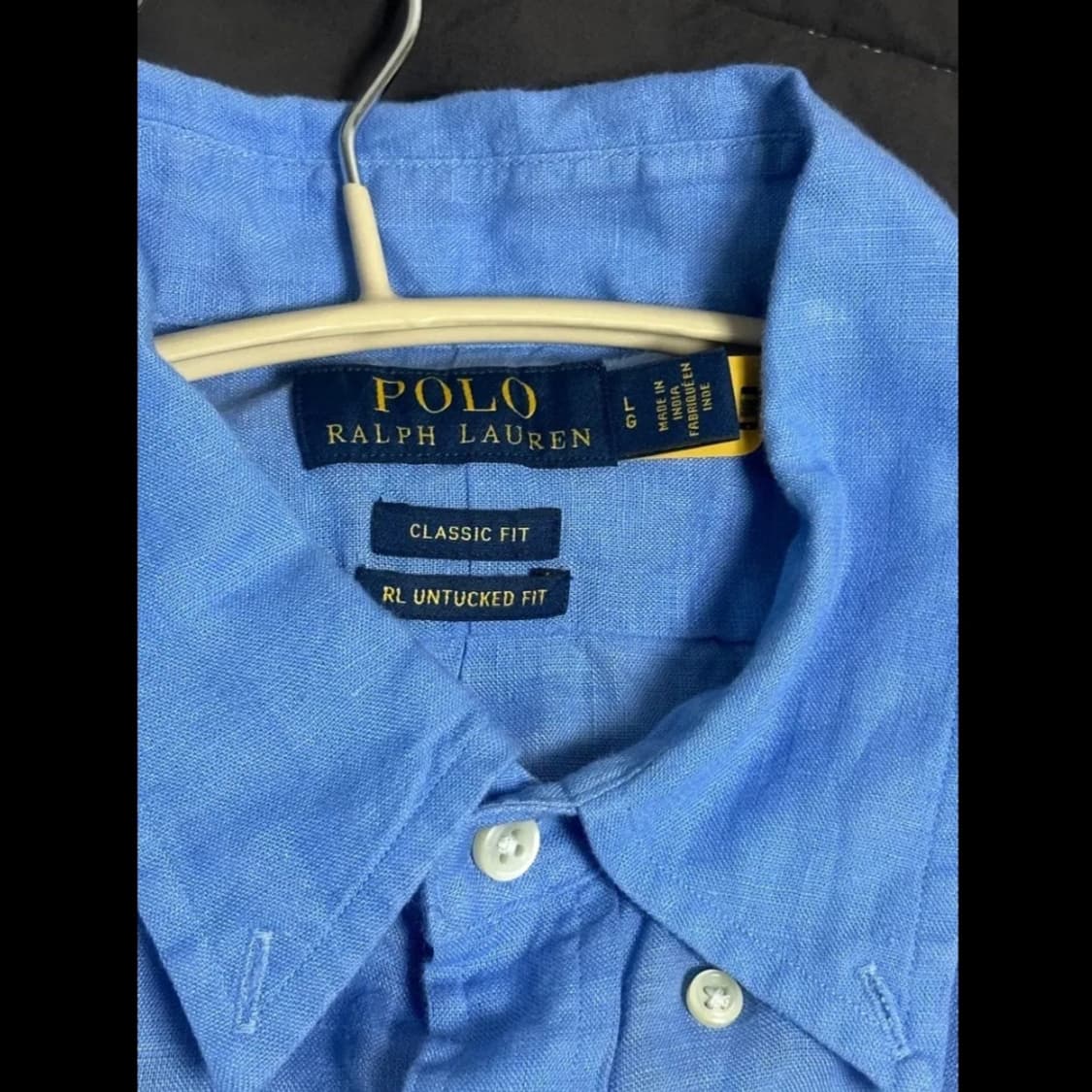 폴로 랄프로렌 블루 린넨 반팔 셔츠 클래식 L 상품이미지2
