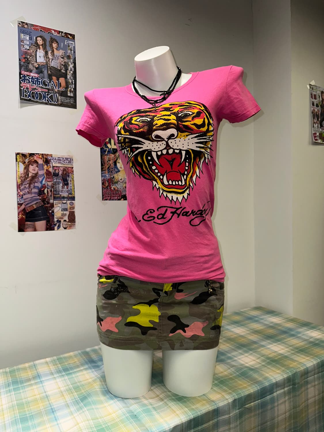 pink camouflage zipper detail skirt 상품이미지7