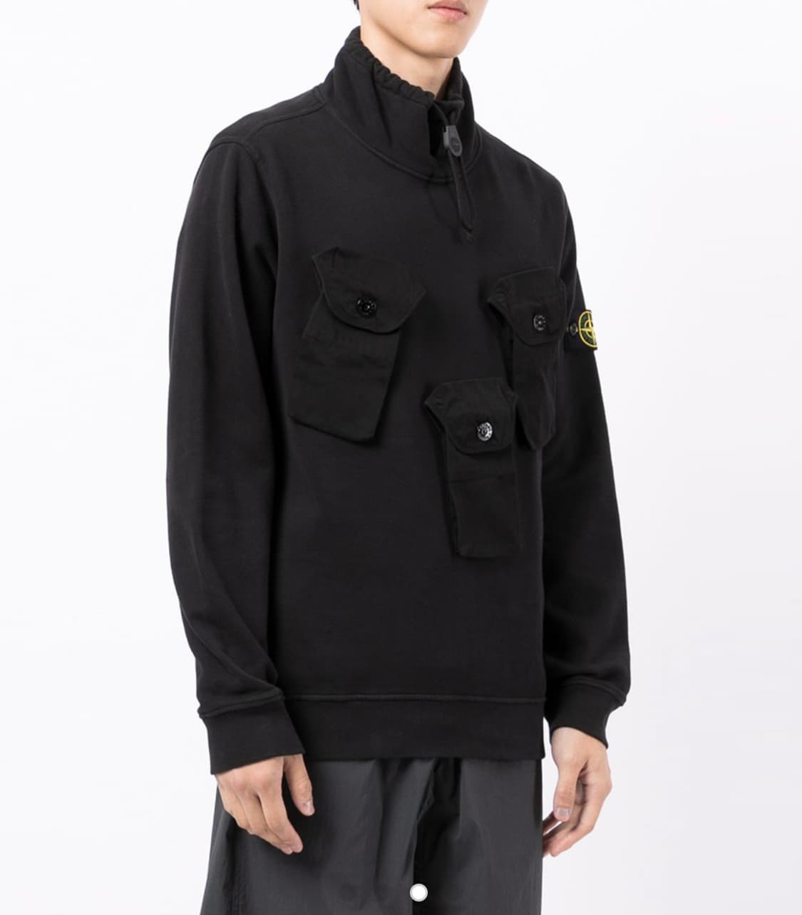 [매장판] 스톤아일랜드 하이넥 멀티포켓 탄창 맨투맨 L 상품이미지1