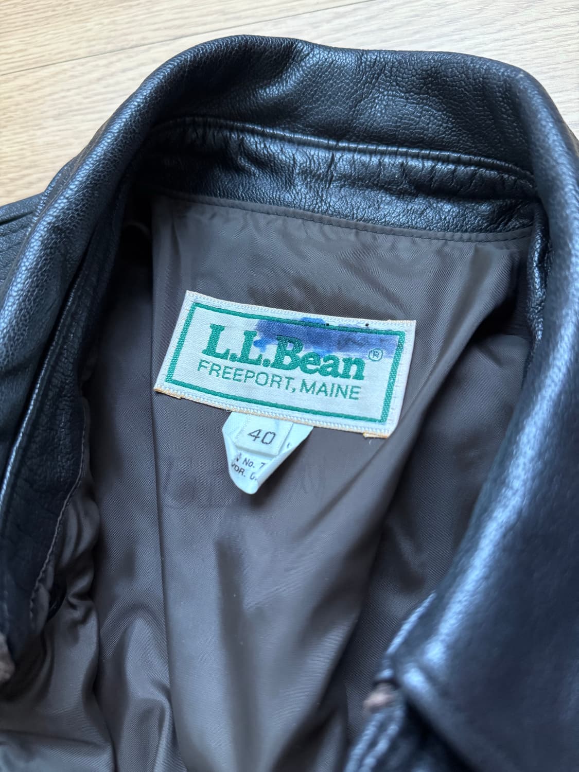 80s 빈티지 lIbean 엘엘빈  a-2a2 고트스킨 플라이트 레더자켓 상품이미지8