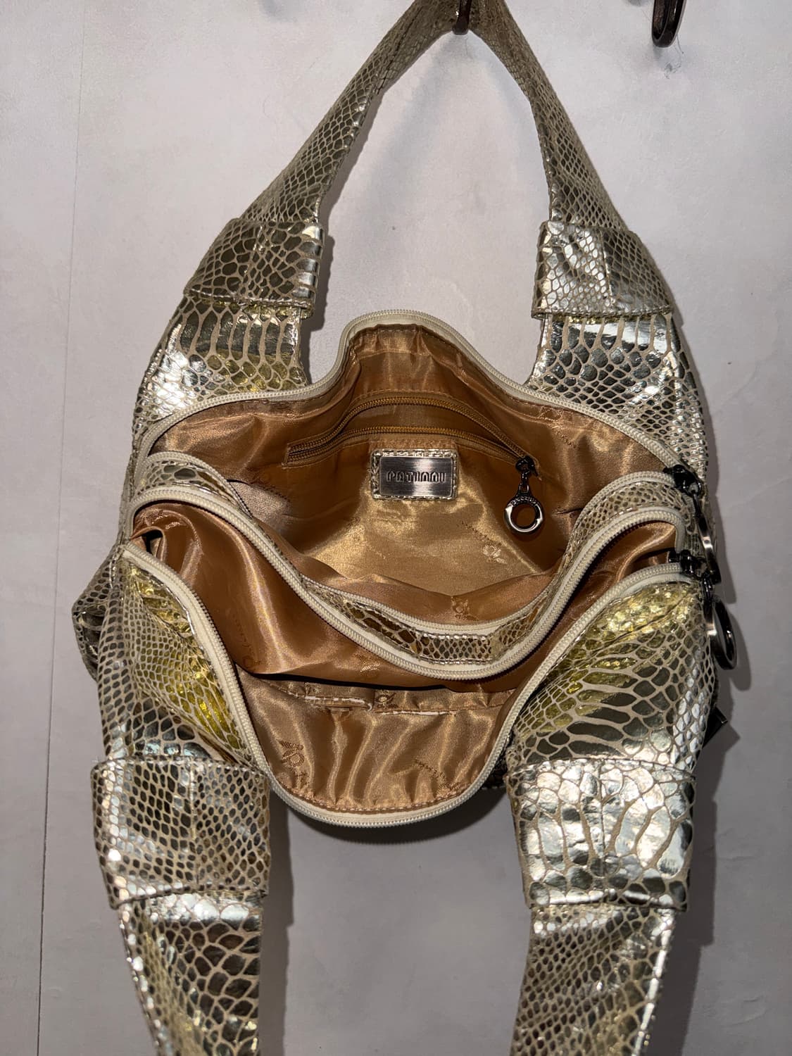 Gold python ribbon hobo bag 상품이미지5