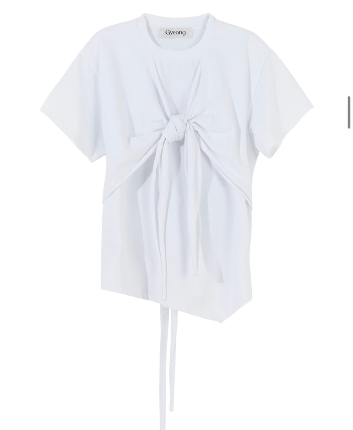 gyeong 경 Layered Wrap Tee_White  상품이미지3