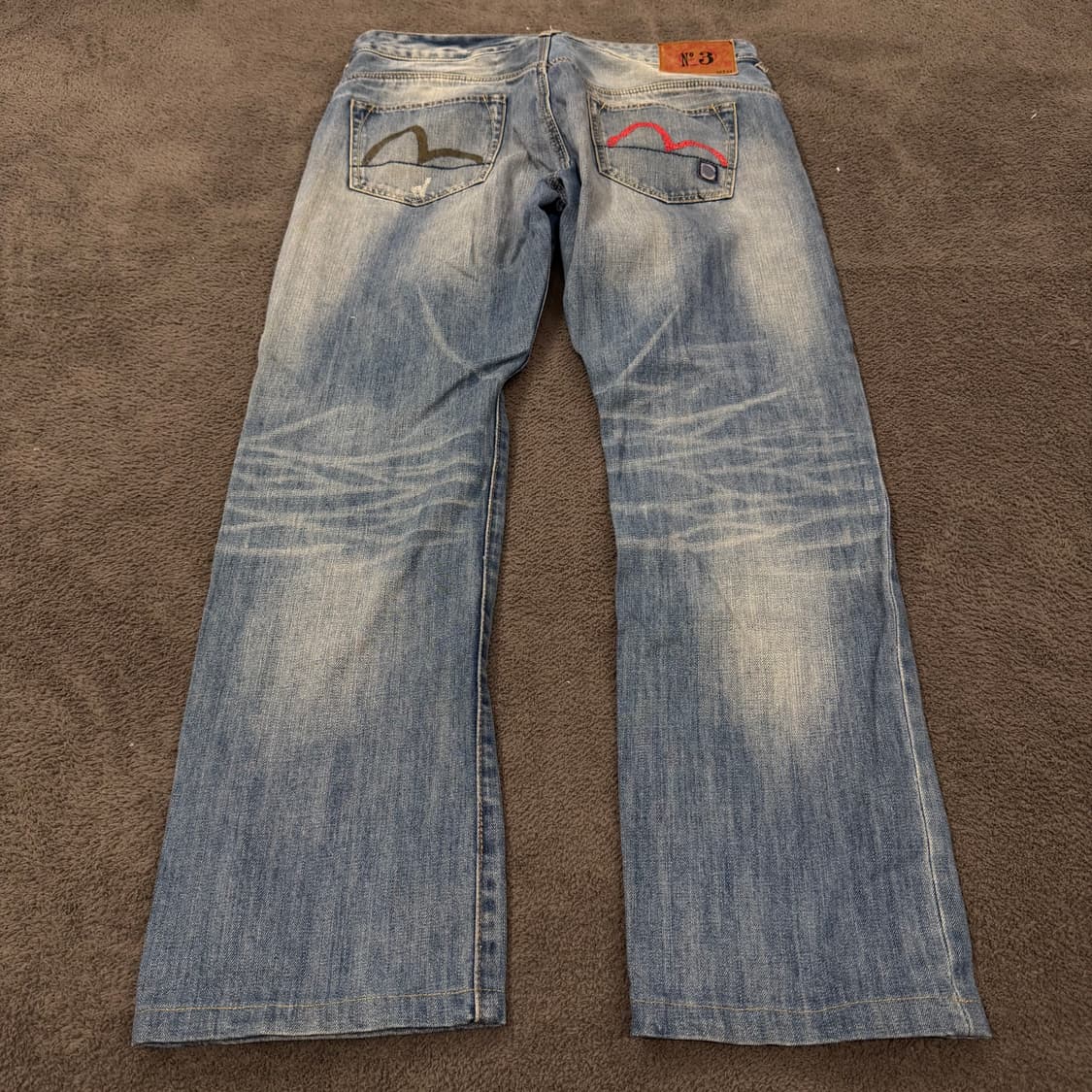 [ 정품/36X34 ] 에비수 일본 빈티지 빅로고 데님 청바지 상품이미지3