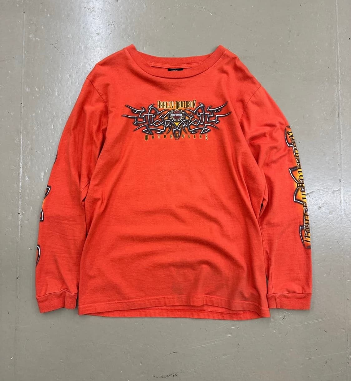 할리데이비슨 롱슬리브 오렌지 상품이미지2