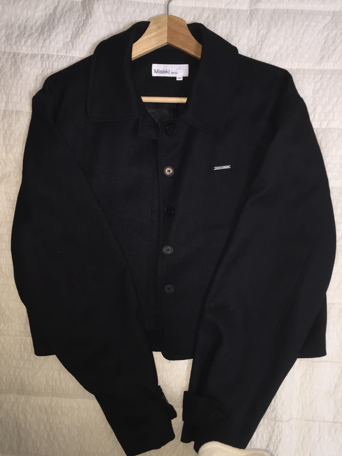 미세키서울 round collar jacket BLACK 상품이미지1