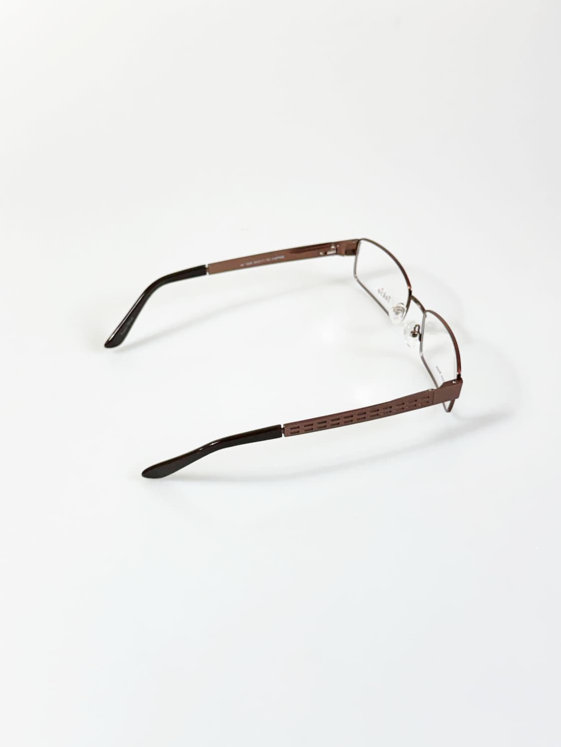 90s TOKIO 커피 메탈 슬림 스퀘어 빈티지 안경 상품이미지5