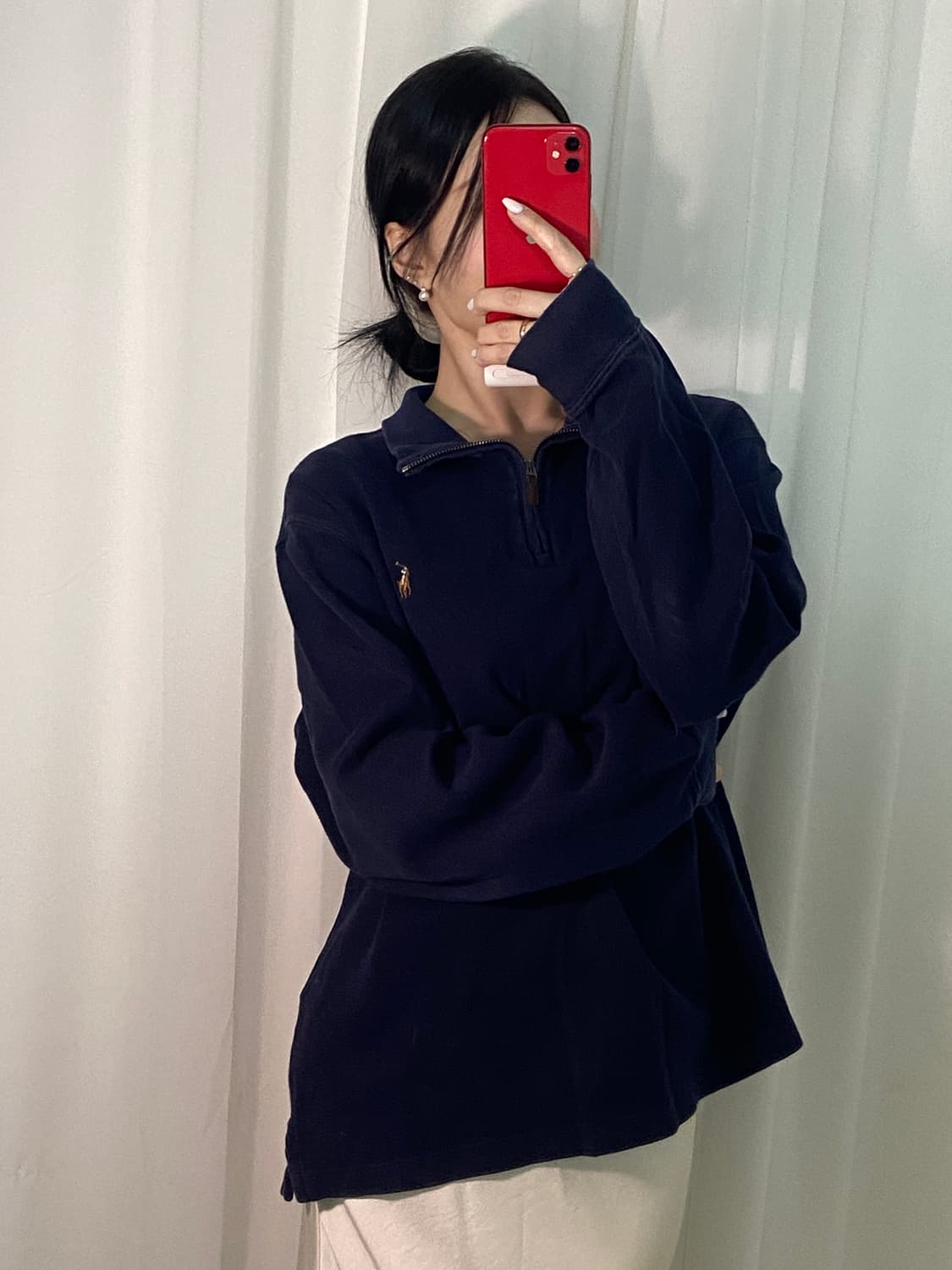 폴로 네이비 포니 반집업 상품이미지1