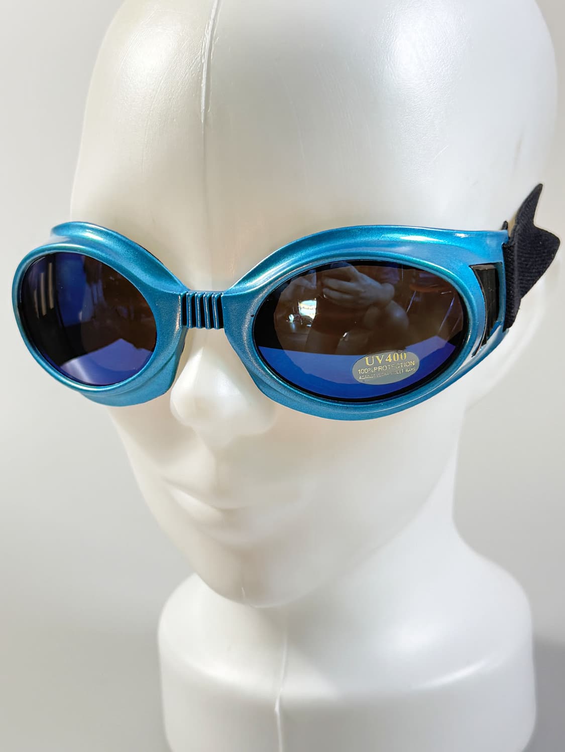 90s 블루 메탈릭 고글 밴딩 빈티지 선글라스 상품이미지6