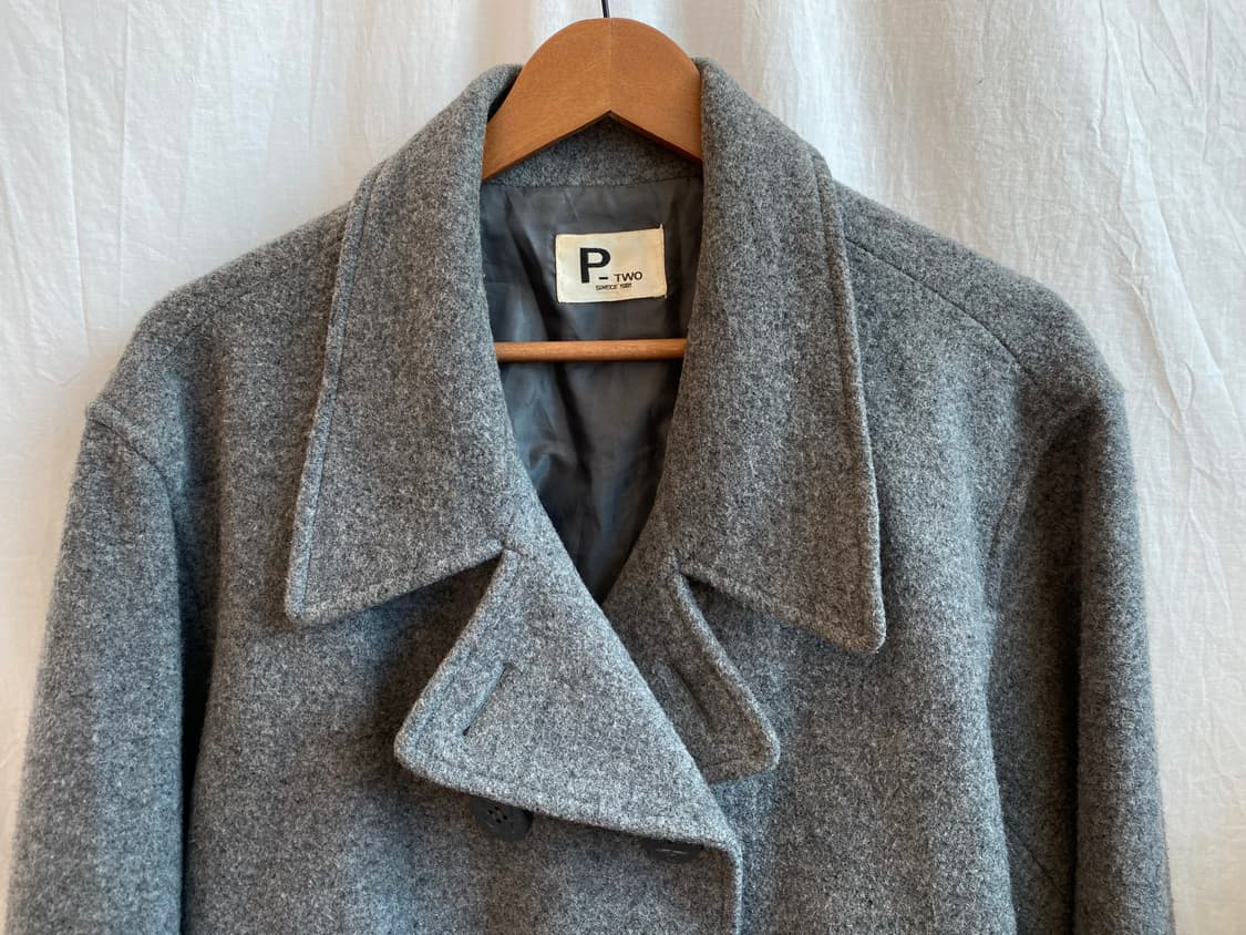 그레이 울믹스 오버핏 피코트(L)그레이 울믹스 오버핏 피코트(L) 상품이미지4