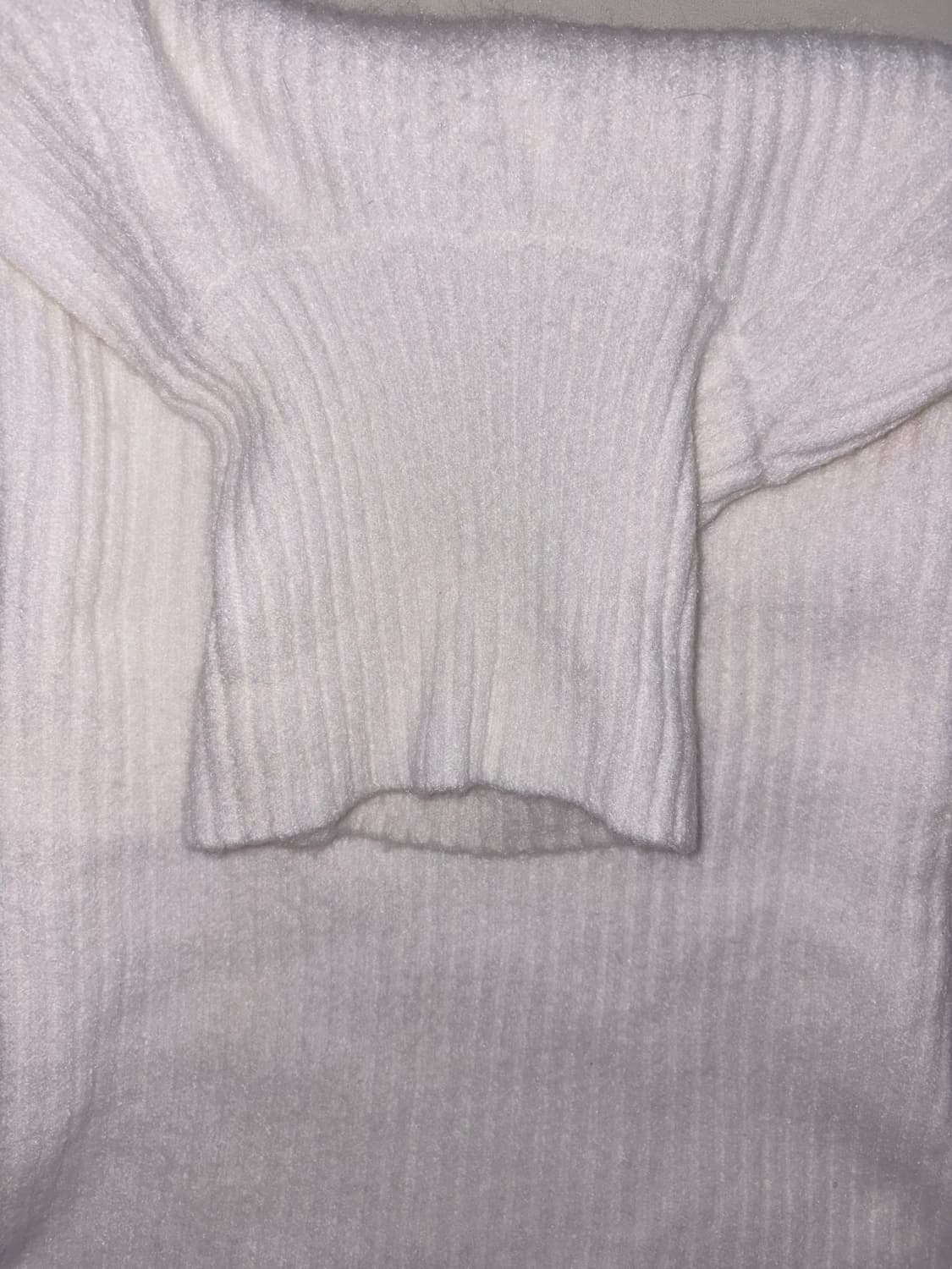 모리걸 화이트 목폴라 니트 상품이미지3