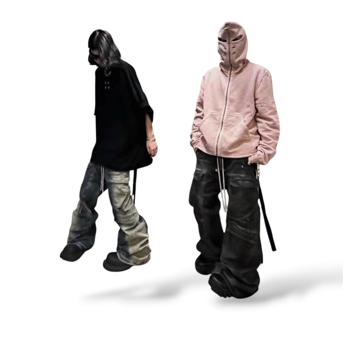 릭 스타일 무드 블랙 데님 카고팬츠  상품이미지4