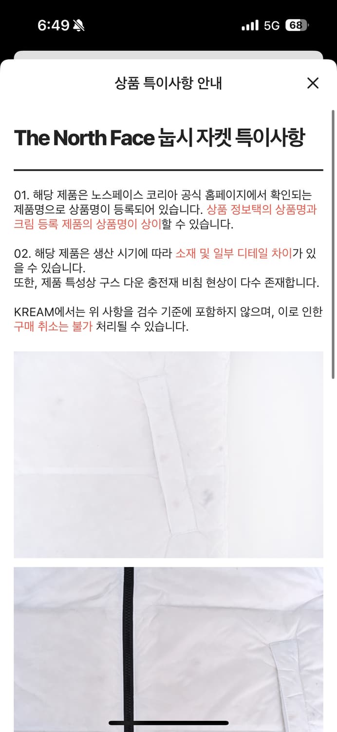 노스페이스 1996 에코 눕시 자켓 화이트 상품이미지7