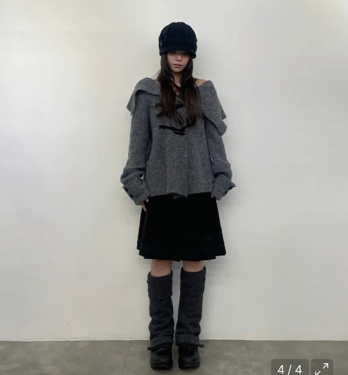 미세키서울 Toggle 니트가디건 차콜  상품이미지1