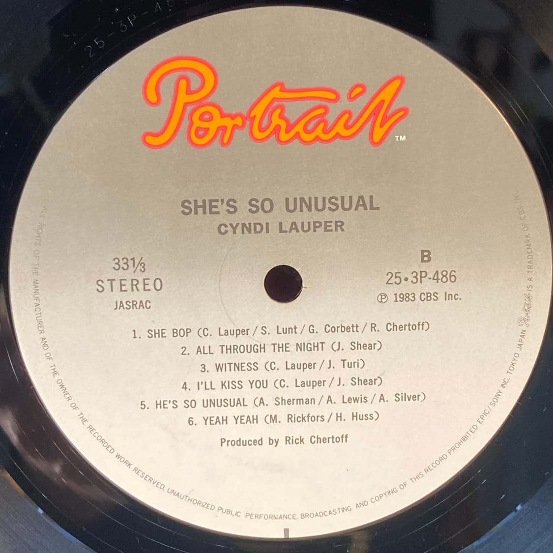 (중고LP-팝록) Cyndi Lauper -She's So Unusual 상품이미지5