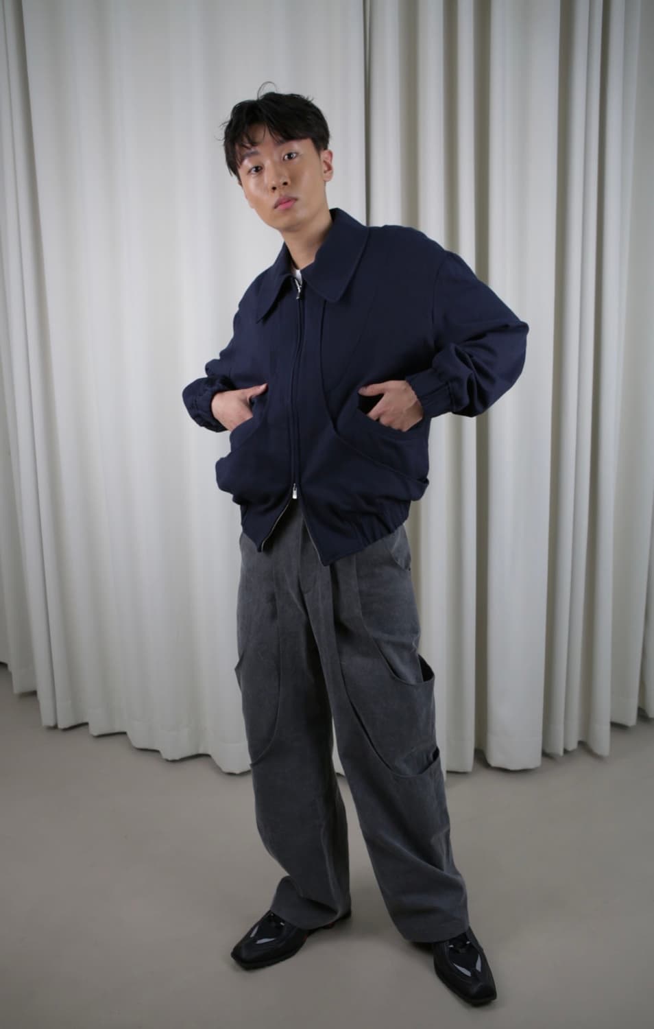 HONO 호노 네이비 블루종 자켓 상품이미지4