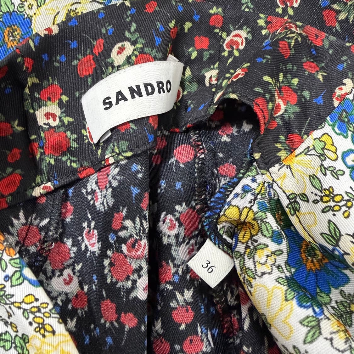 [제니 착용] 산드로(SANDRO) Nilana 패치워크 원피스 상품이미지8