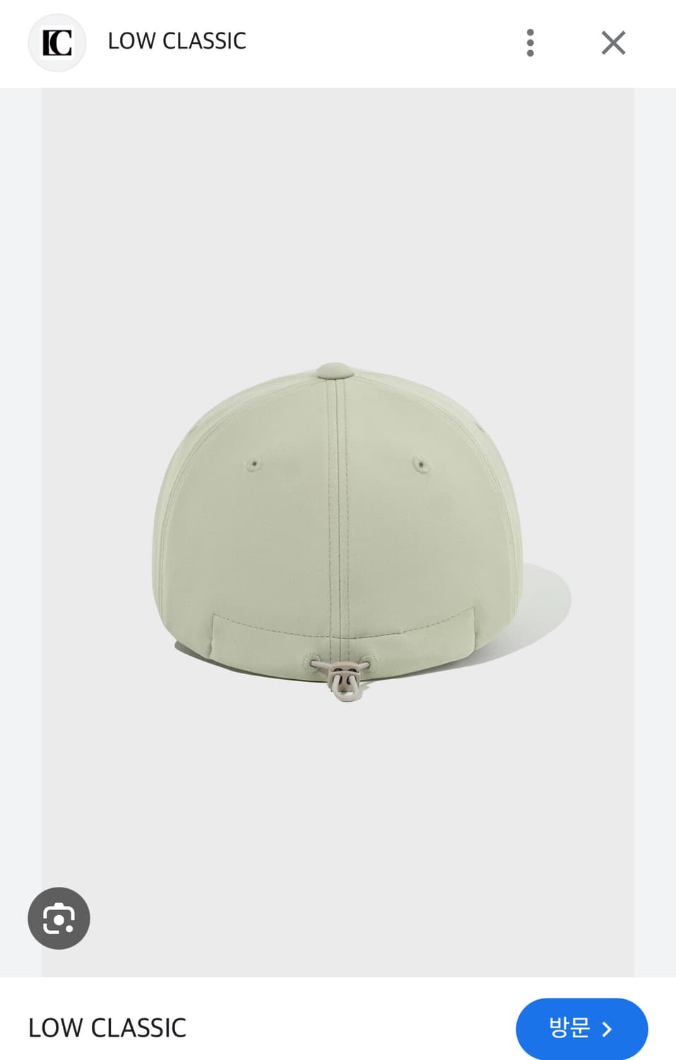 새상품, 택o) 로우클래식 모자 카키 상품이미지2