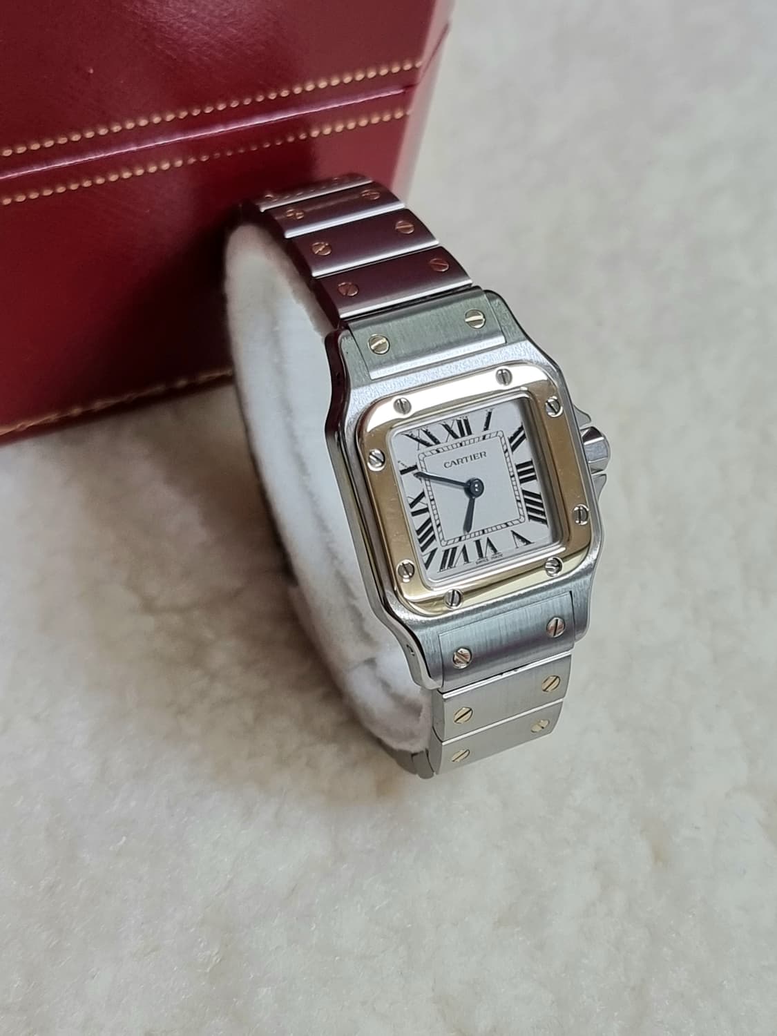 까르띠에 산토스 갈베 18K 콤비 쿼츠 스몰 여성시계 2010년 상품이미지4