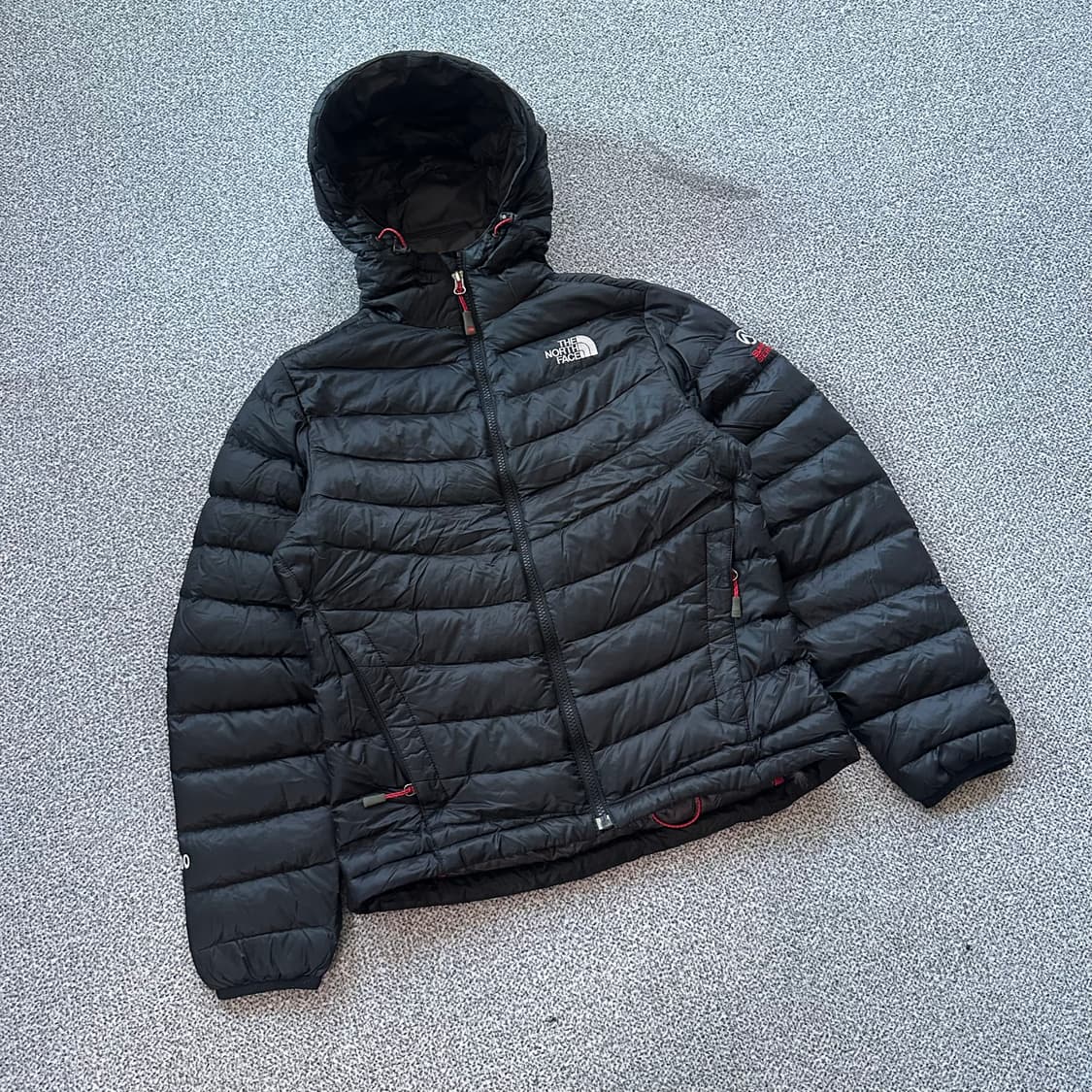 노스페이스 블랙 후드 패딩 상품이미지1