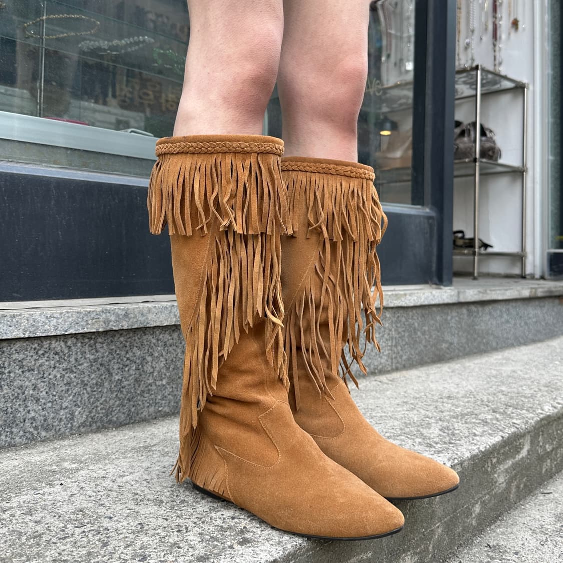 00s 샘 에델만 스웨이드 프린지 포인트 부츠 상품이미지7