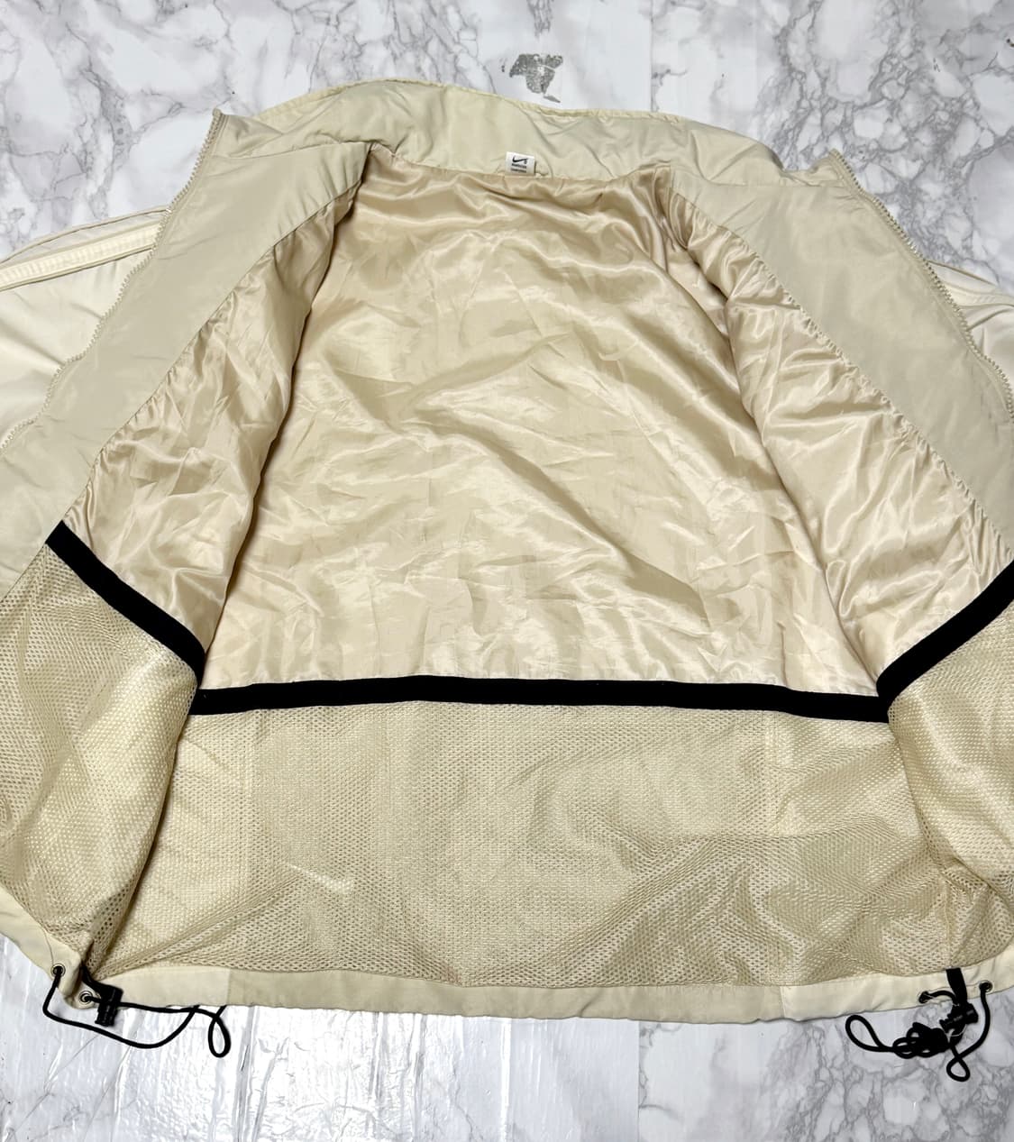 XL 나이키 빅로고 올드스쿨 베이지X아이보리 90S 바람막이 자켓 상품이미지7