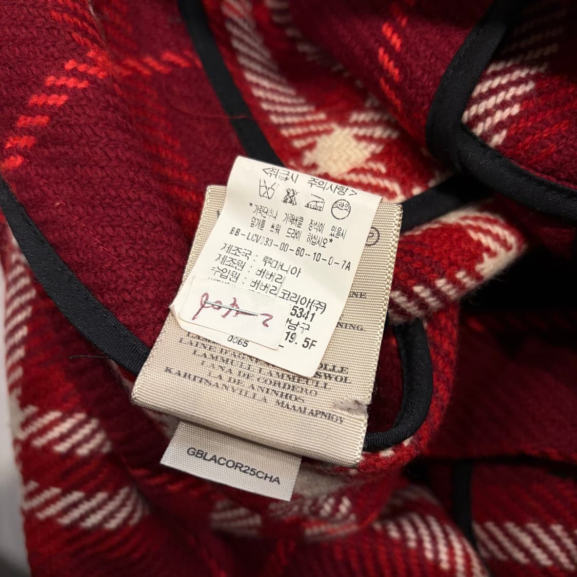 버버리 우먼 레드 체크 더플 코트 C993 상품이미지9