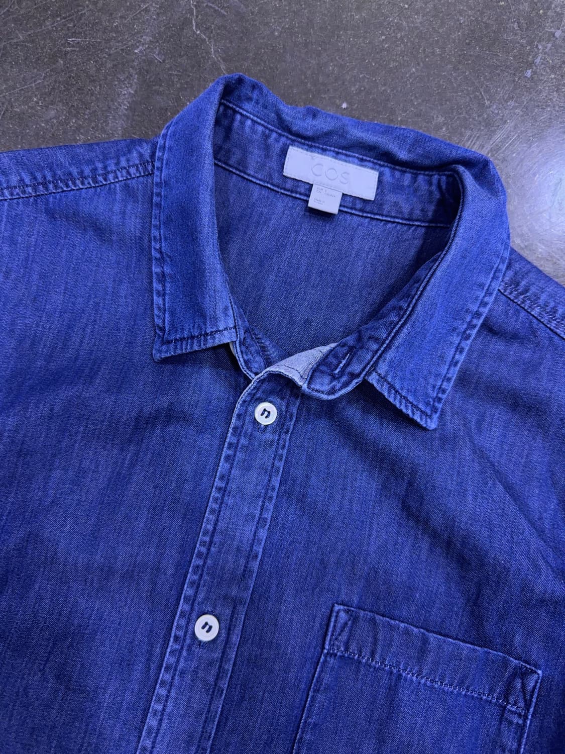 Cos 캐쥬얼 원포켓 데님셔츠 남방 S 상품이미지3