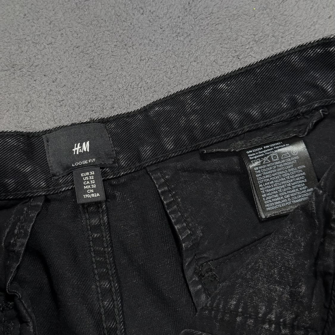 H&M 루즈핏 멀티포켓 카고 데님 팬츠 상품이미지5