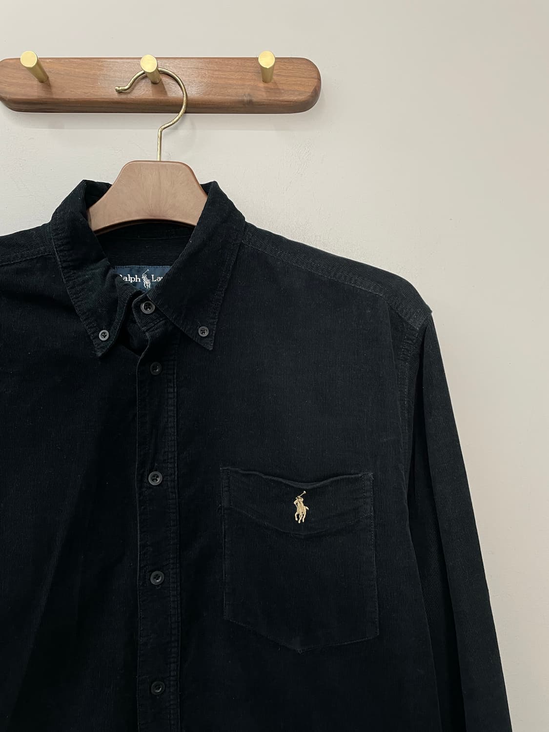 폴로 랄프로렌 자수로고 블랙 셔츠 H1527 상품이미지3