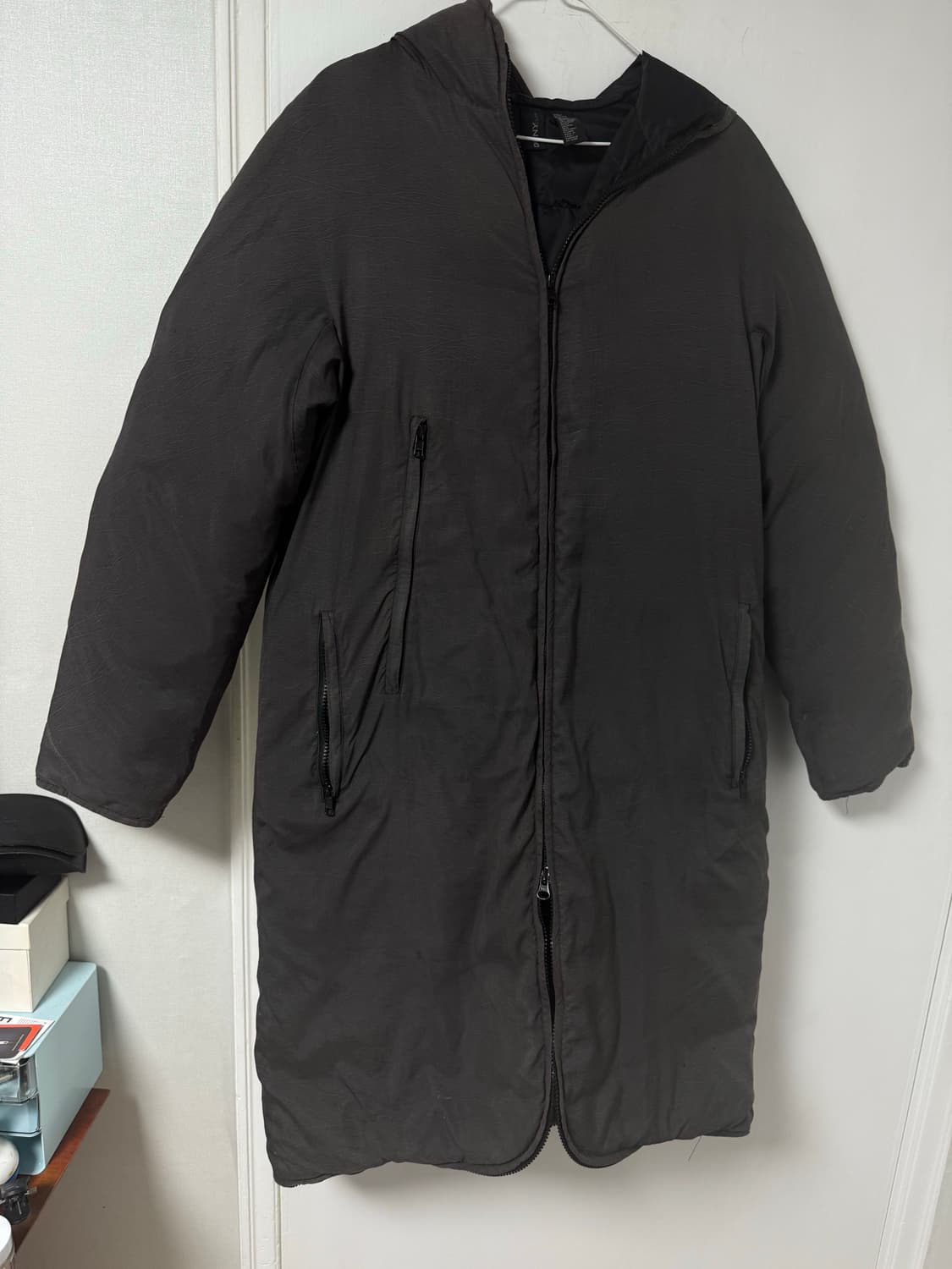 DKNY 빈티지 하프침낭 후디 덕다운 롱패딩 상품이미지4