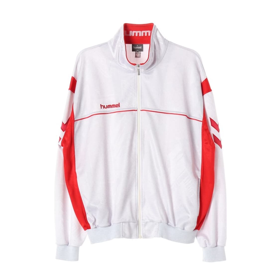 험멜 빈티지 화이트 레드 배색 트랙탑 져지 3XL 상품이미지1