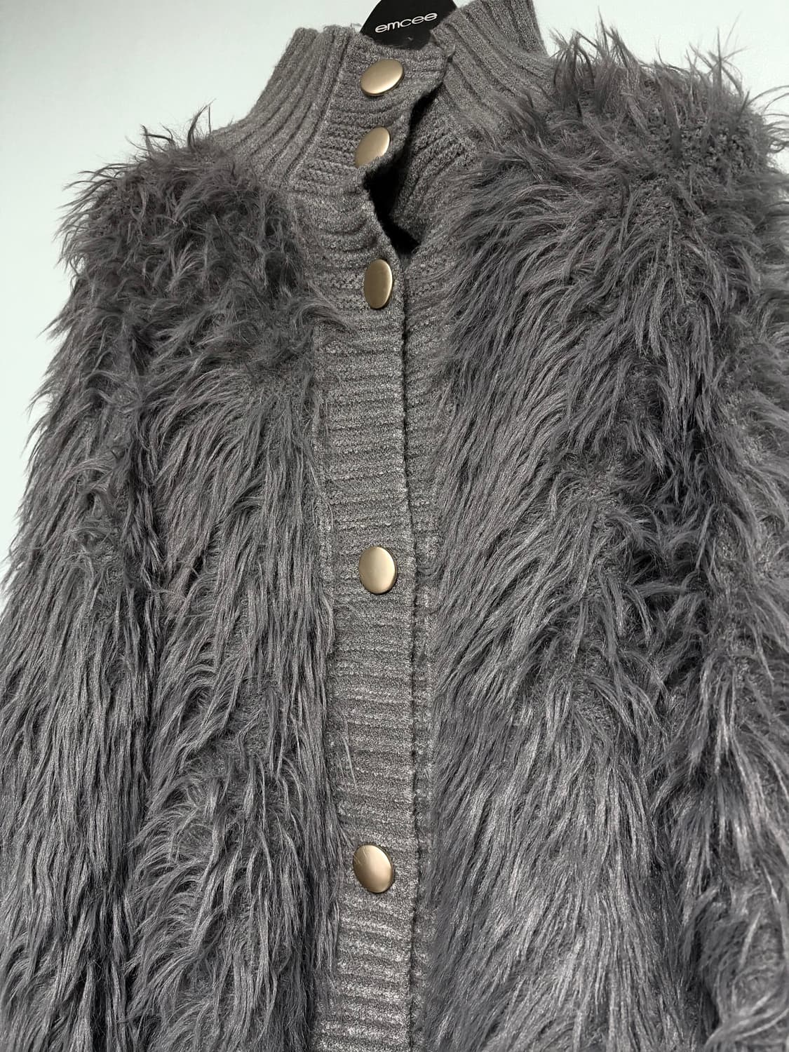 일본 빈티지 퍼 가디건 상품이미지3