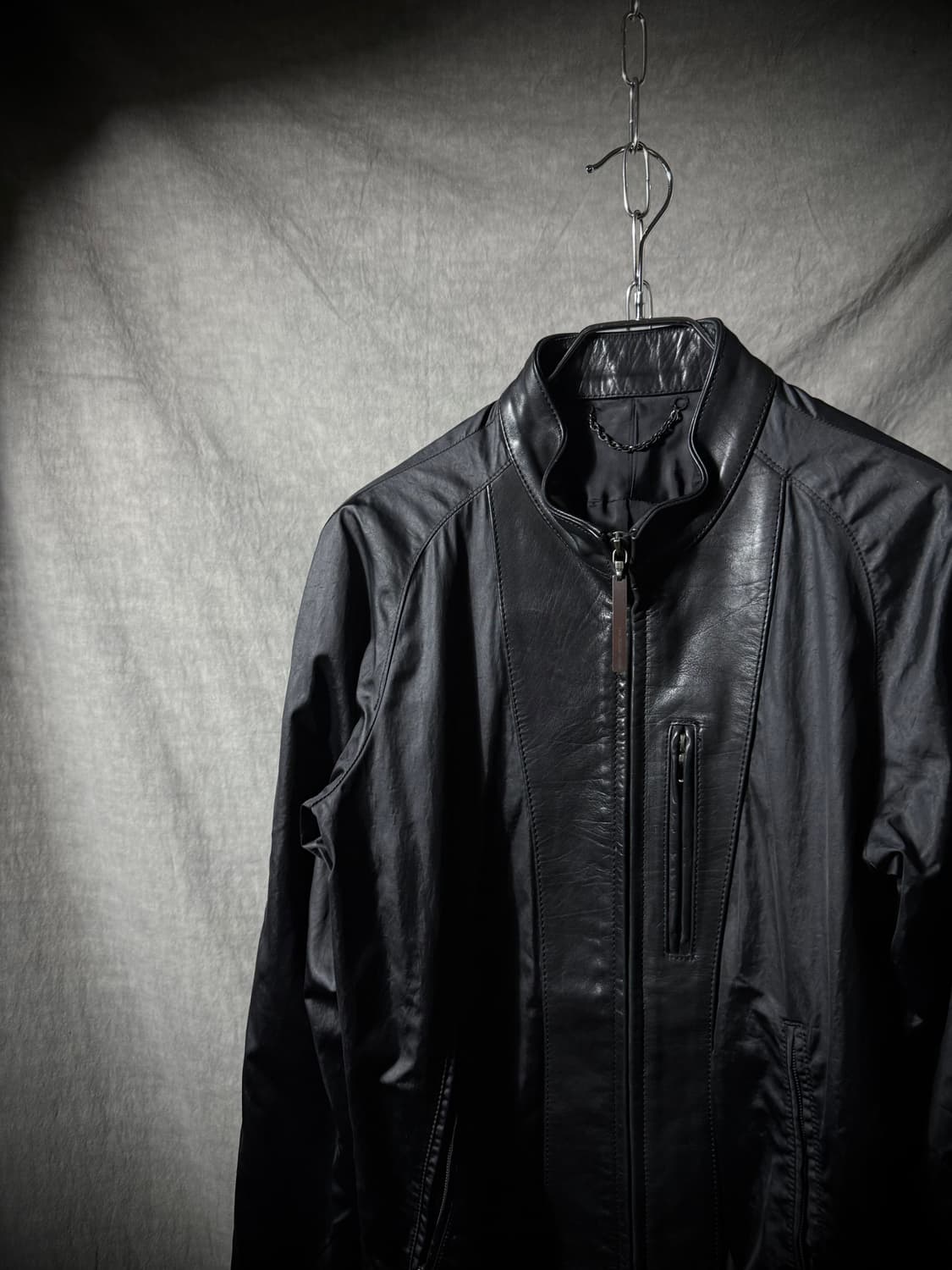 The Viridi Anne Leather Docking Jacket  상품이미지4