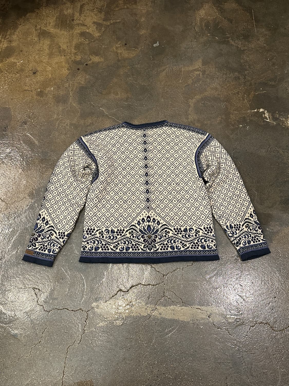 90s 데일 오브 노르웨이 울 패턴 니트XL 상품이미지2