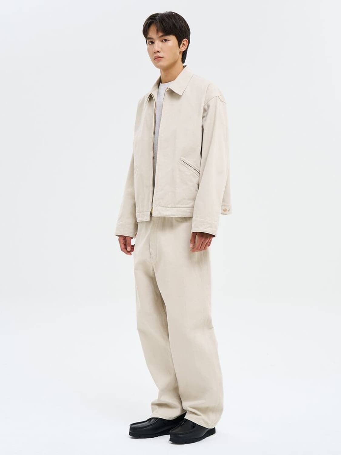 코모리 숏 집업 자켓 아이보리 3size 상품이미지3