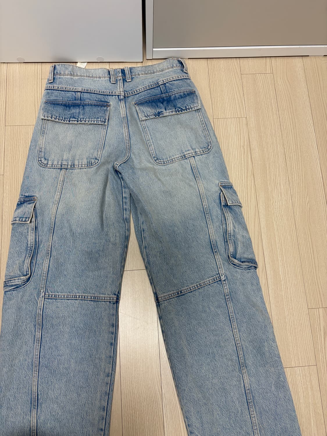 ZARA 카고 데님 팬츠 연청 EUR38 상품이미지2
