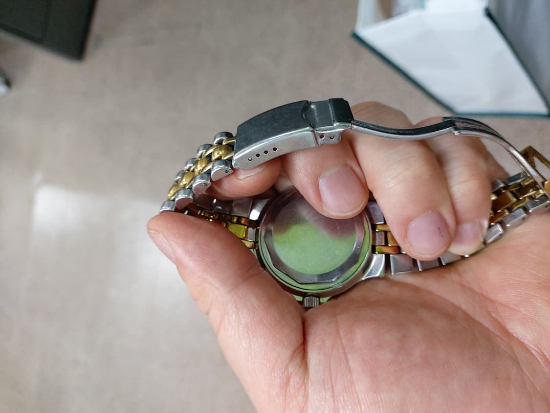 미도 Commander 금장 콤비 시계 상품이미지3