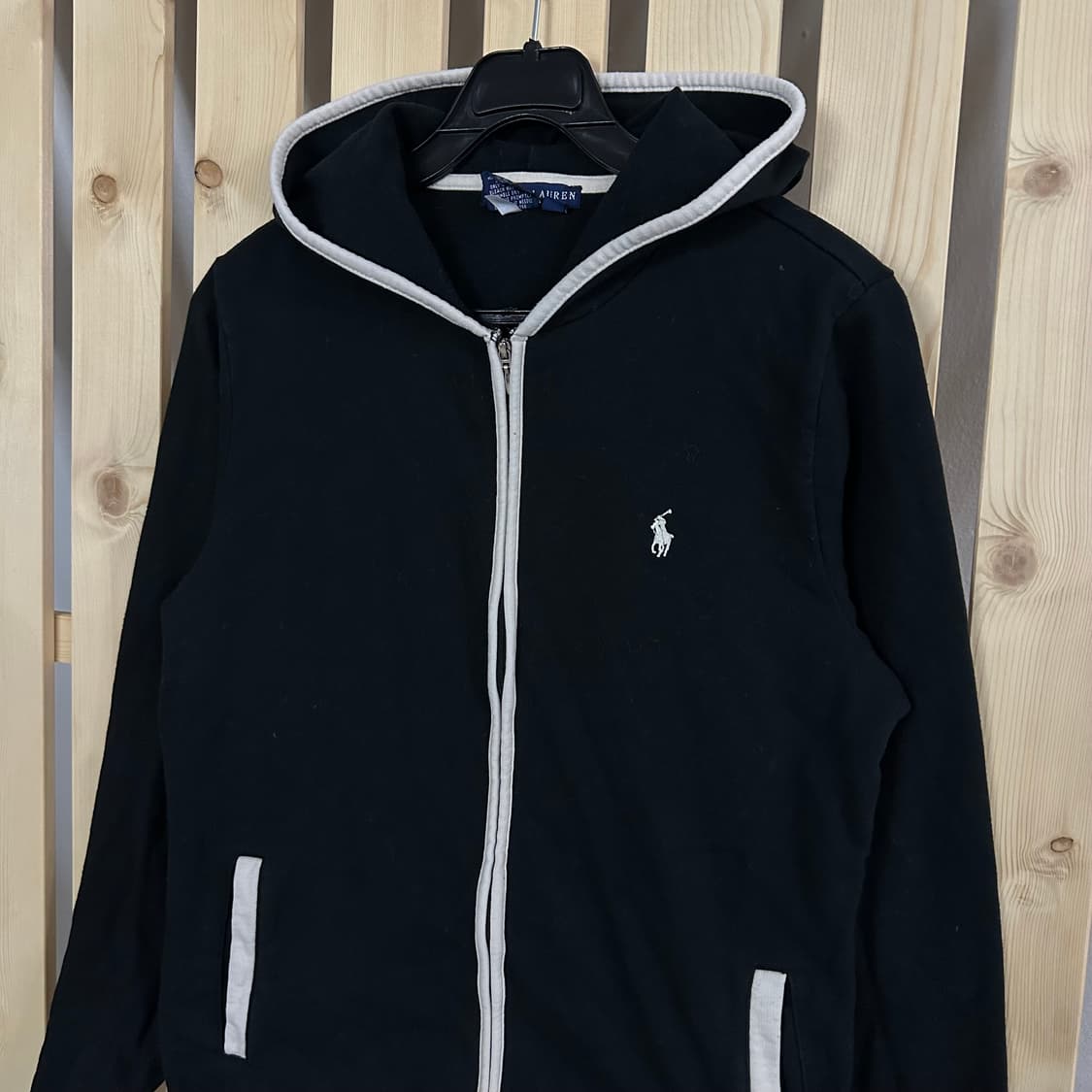 (S) 폴로 랄프로렌 블랙 후드 집업 상품이미지4