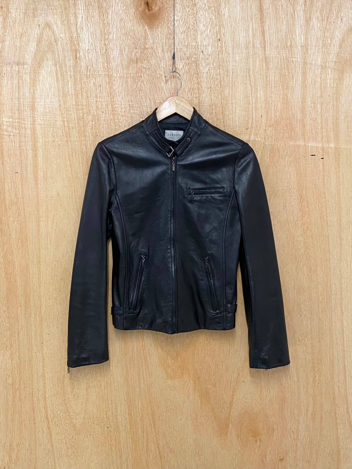 CERRUTI leather single rider jacket 상품이미지1