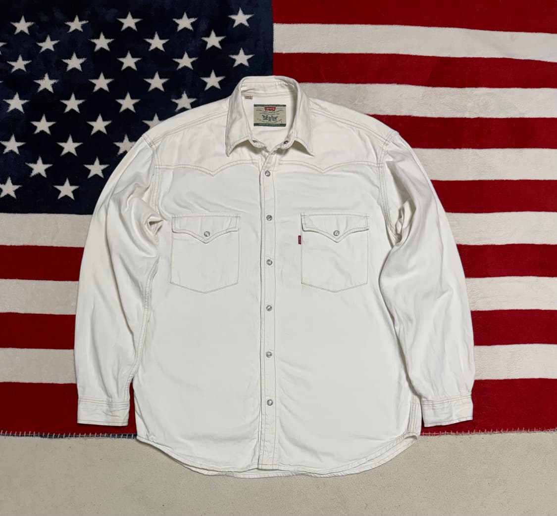 리바이스 웨스턴데님셔츠 90s Levi’s Denim Shirt [XL] 상품이미지2